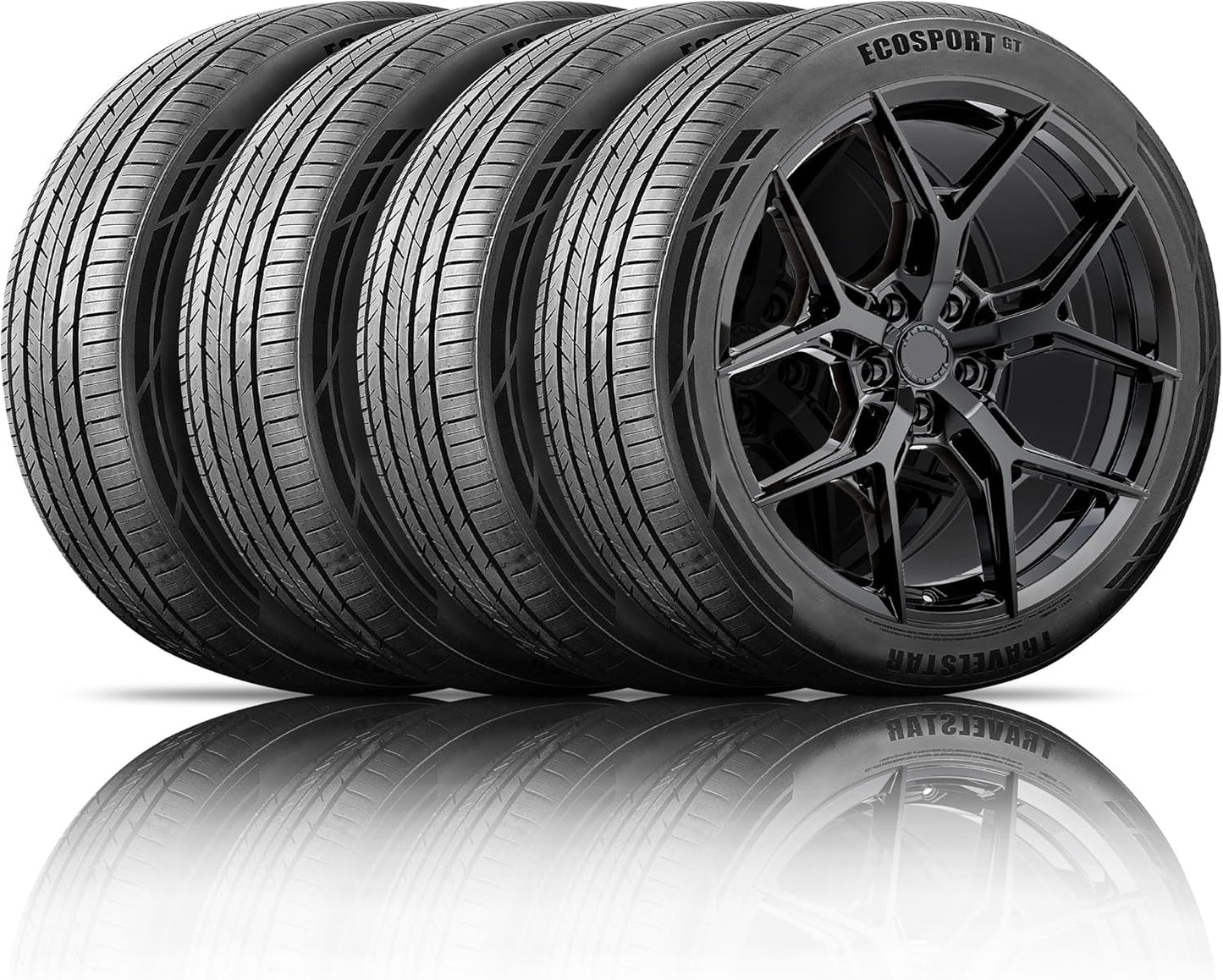 Set of 4 (Four) Travelstar Ecosport GT Ultra High-Performance All Season Passenger Tire Set 275/50R22 275/50/22 275/50R22 111V Dual Tread Design for Sports Cars & Luxury Sedans[TIRE ONLY]
