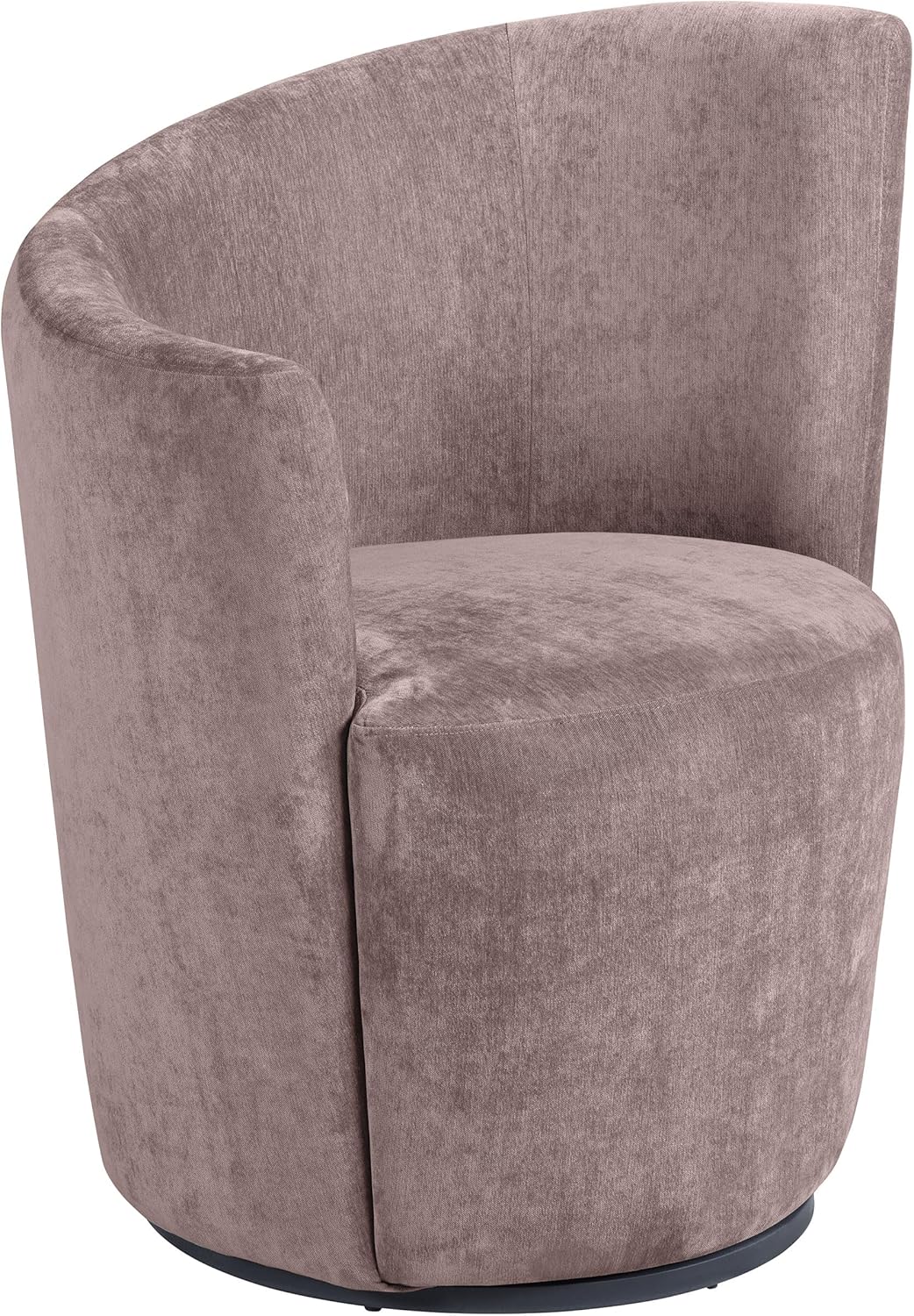 Coaster Home Furnishings - Nueva - Wood - Upholstered Swivel Accent Chair with Curved Backrest, Cushioned Seat and Contemporary Style - Living Room - Dove Grey - 907527