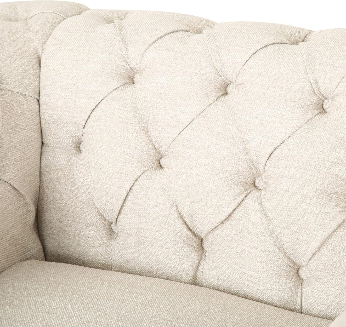 Christopher Knight Home VOLL Club Chair, Medium, Beige + Dark Brown