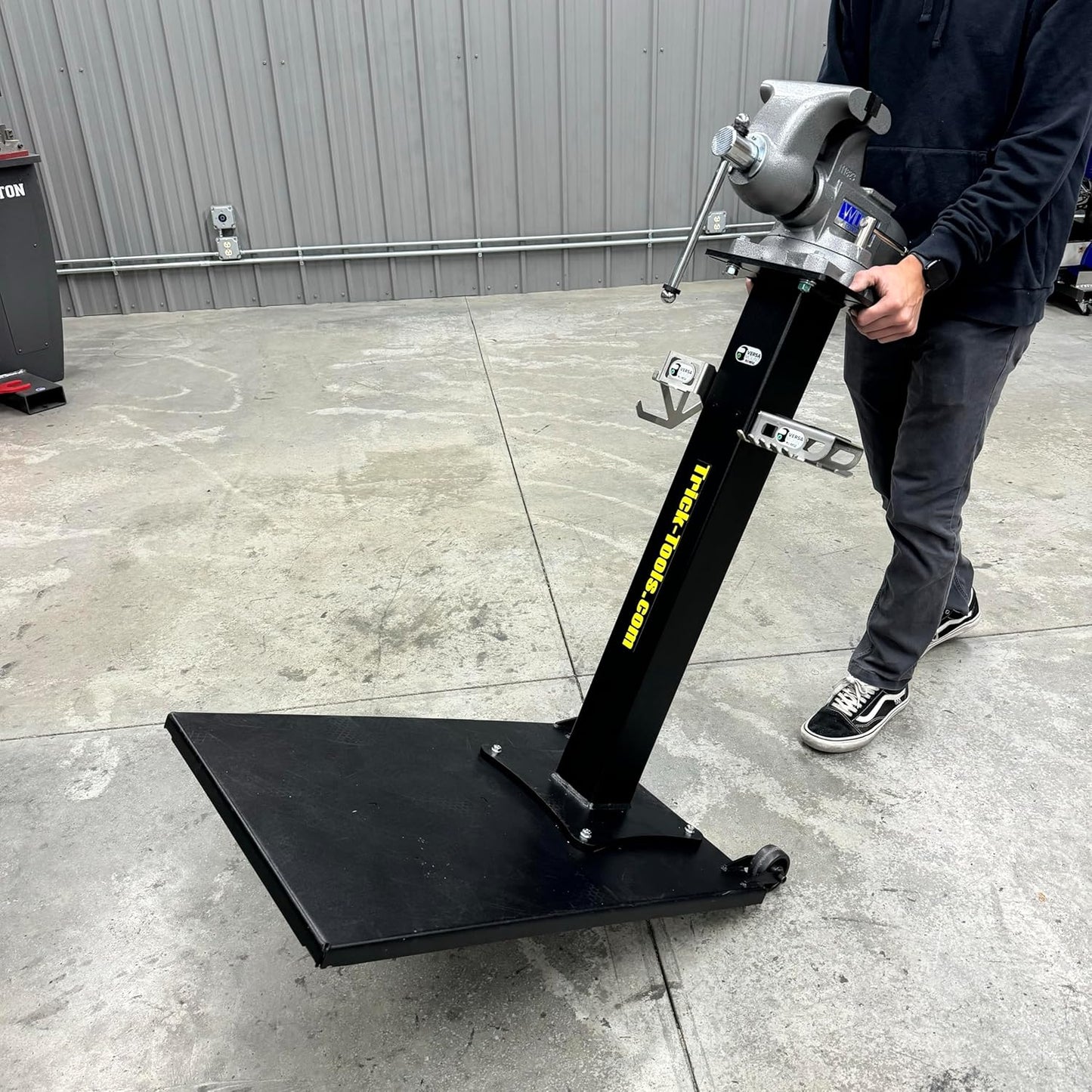 Trick-Tools Versa-Mount Heavy-Duty Mobile Vise and Grinder Floor Pedestal, Made in the USA