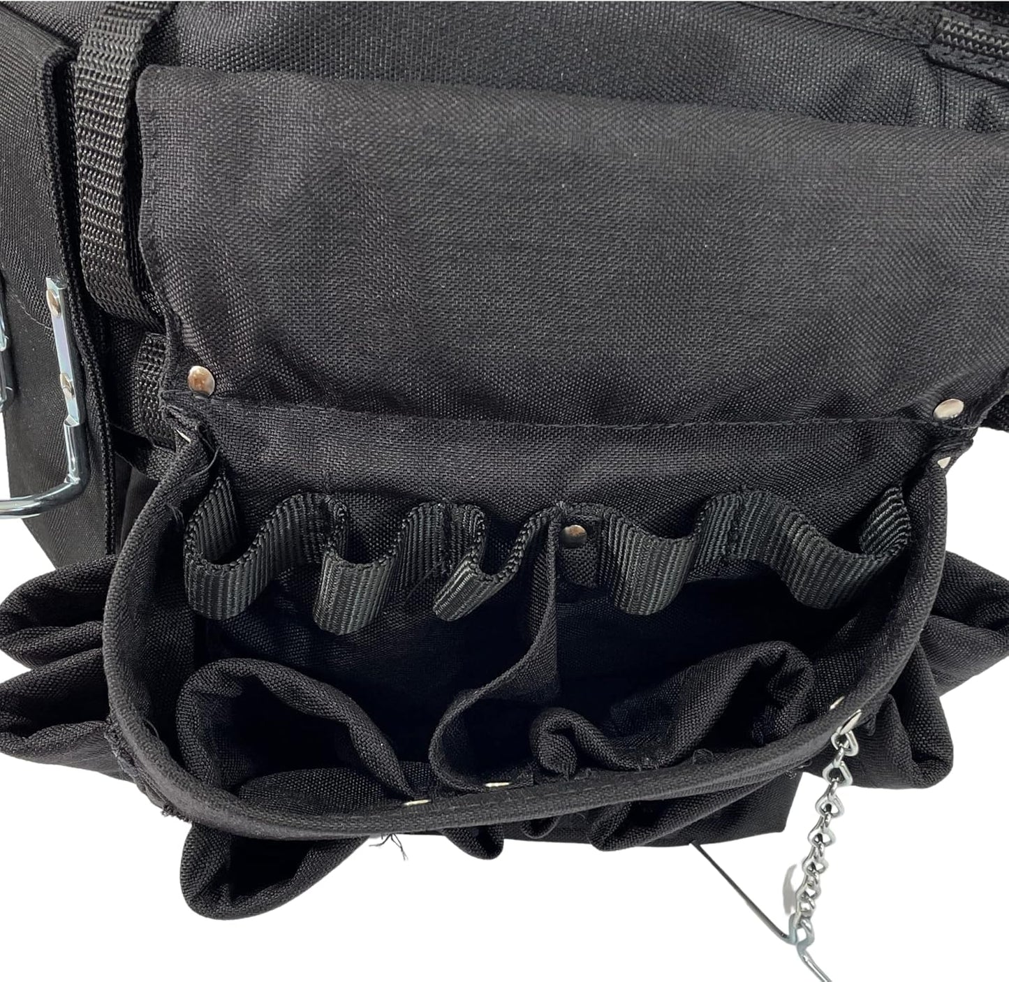 BOULDER BAG Professional Electrician's MAX Combo with Comfort Back Support Tool Belt, Quick Release Buckle, Heavy Duty Work Belt, Black, (Large 33-36 Inches), Made in USA