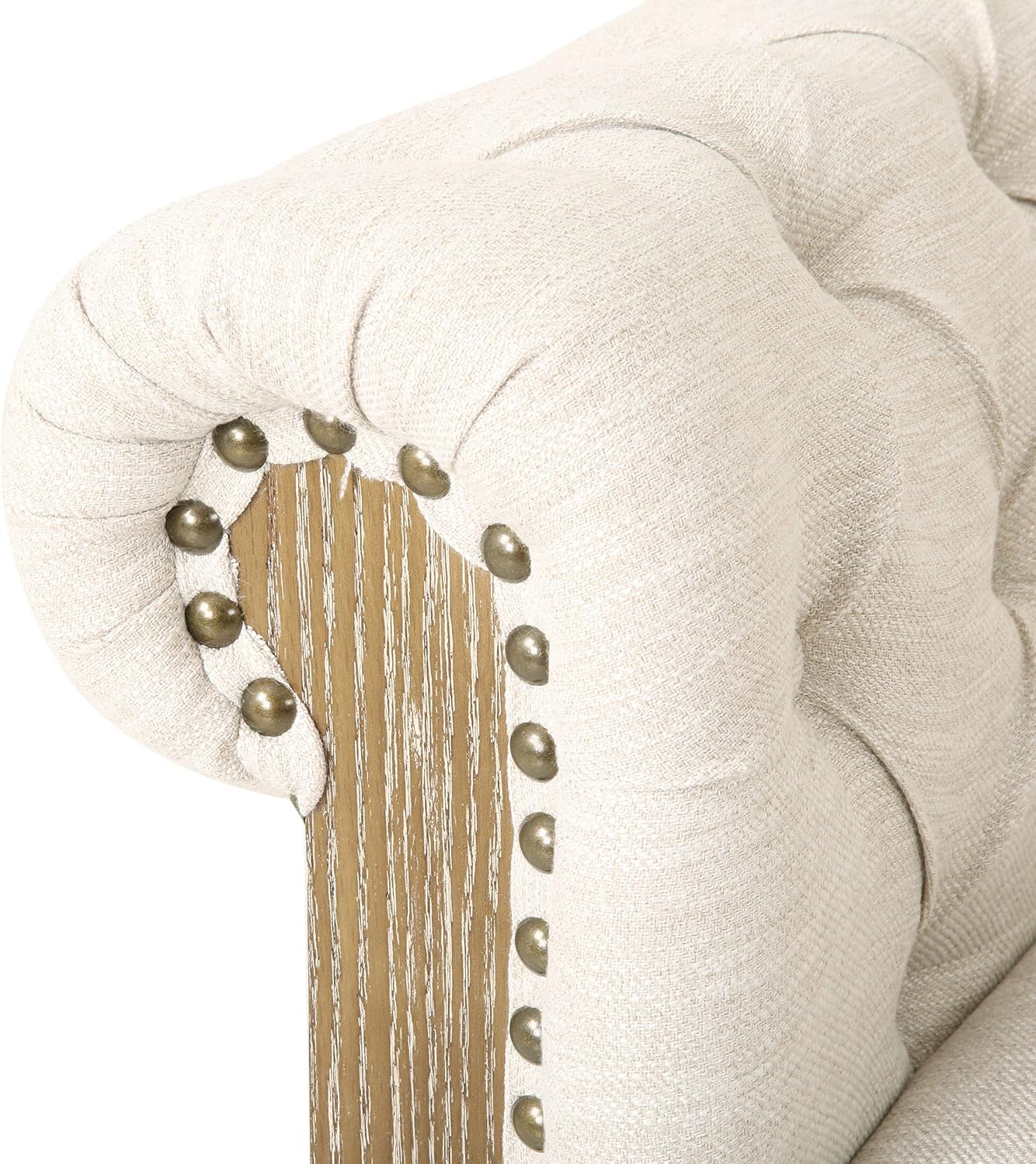 Christopher Knight Home VOLL Club Chair, Medium, Beige + Dark Brown