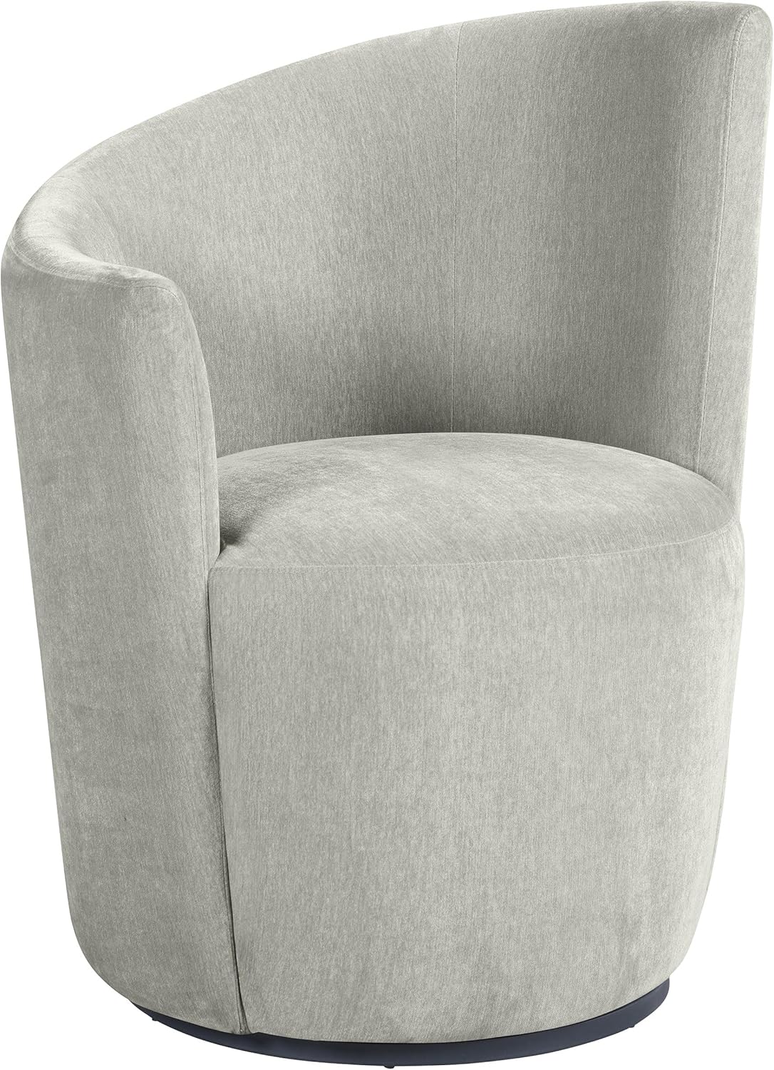 Coaster Home Furnishings - Nueva - Wood - Upholstered Swivel Accent Chair with Curved Backrest, Cushioned Seat and Contemporary Style - Living Room - Dove Grey - 907527