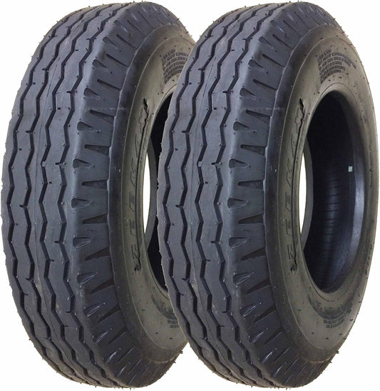 Set 2 Heavy Duty Trailer Tires 7-14.5 12 Ply Load Range F -11157