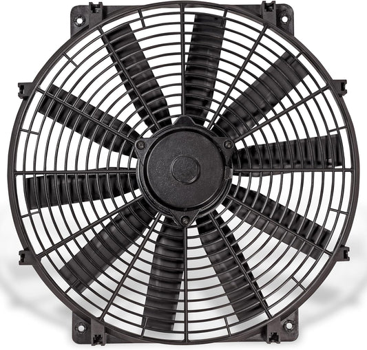 Trimline Black 24-Volt Reversible Electric Fan, Pusher-Puller Fan (11624), Car Accessories, 16 Inches