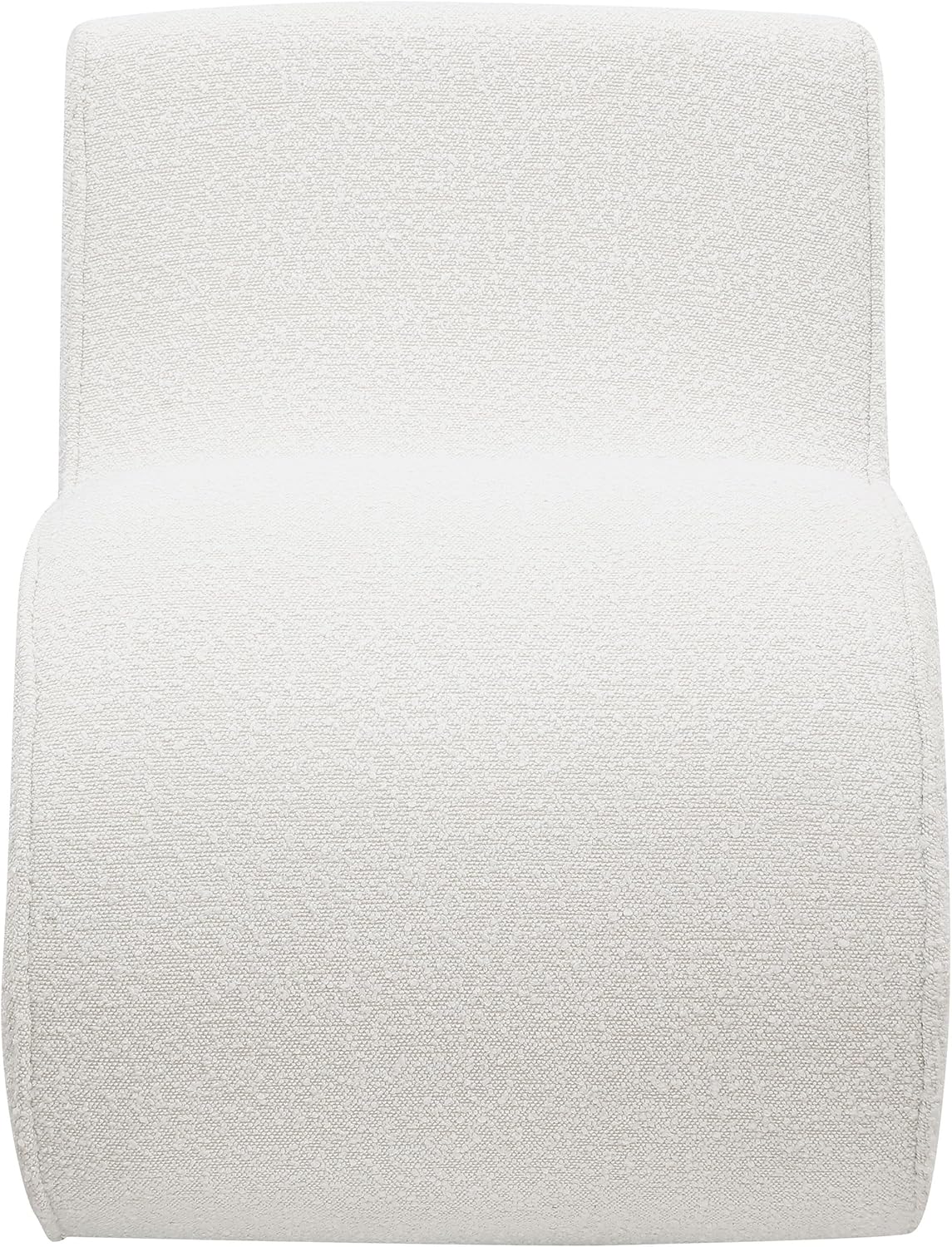 Coaster Home Furnishings - Ronea - Boucle Upholstered Armless Curved Accent Chair with Sinuous Form, Padded Seat and Thick Foam Cushion - Living Room - Cream - 903154