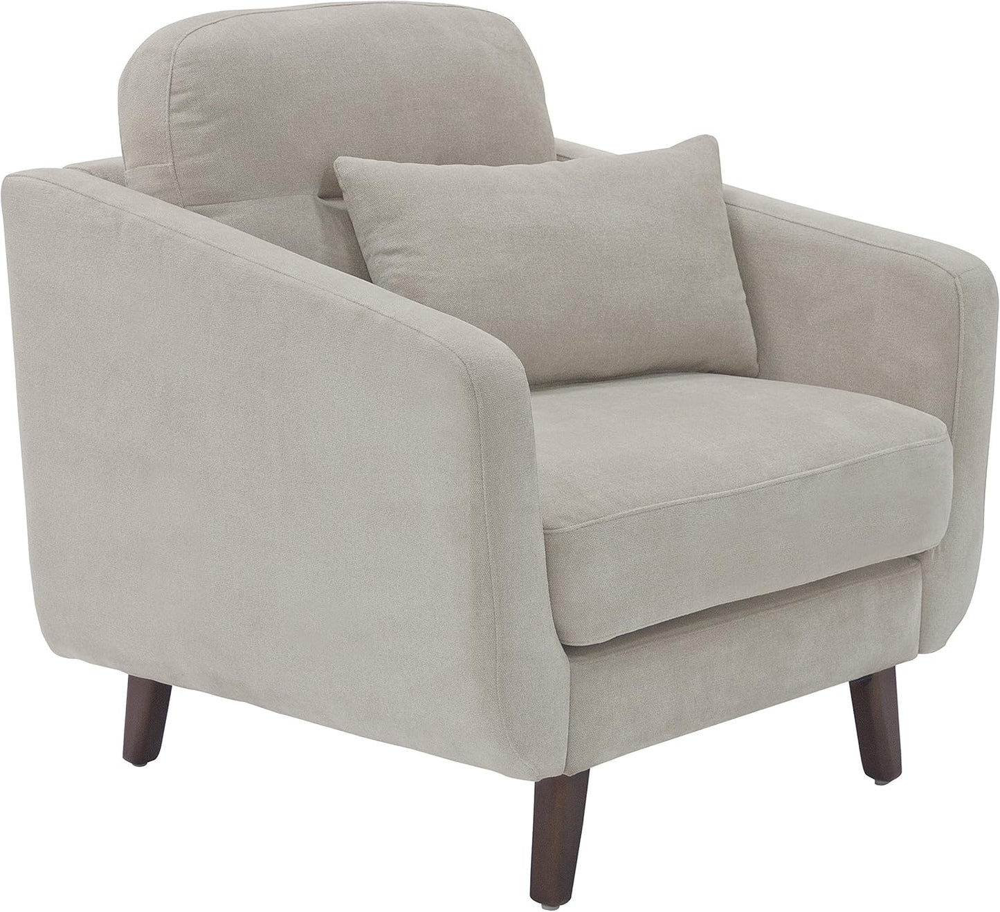 Serta Sierra Living Room Sofas Modern Design, Microfiber Upholstered Couch Ideal for Smaller Spaces Arm Chair Smoke Gray