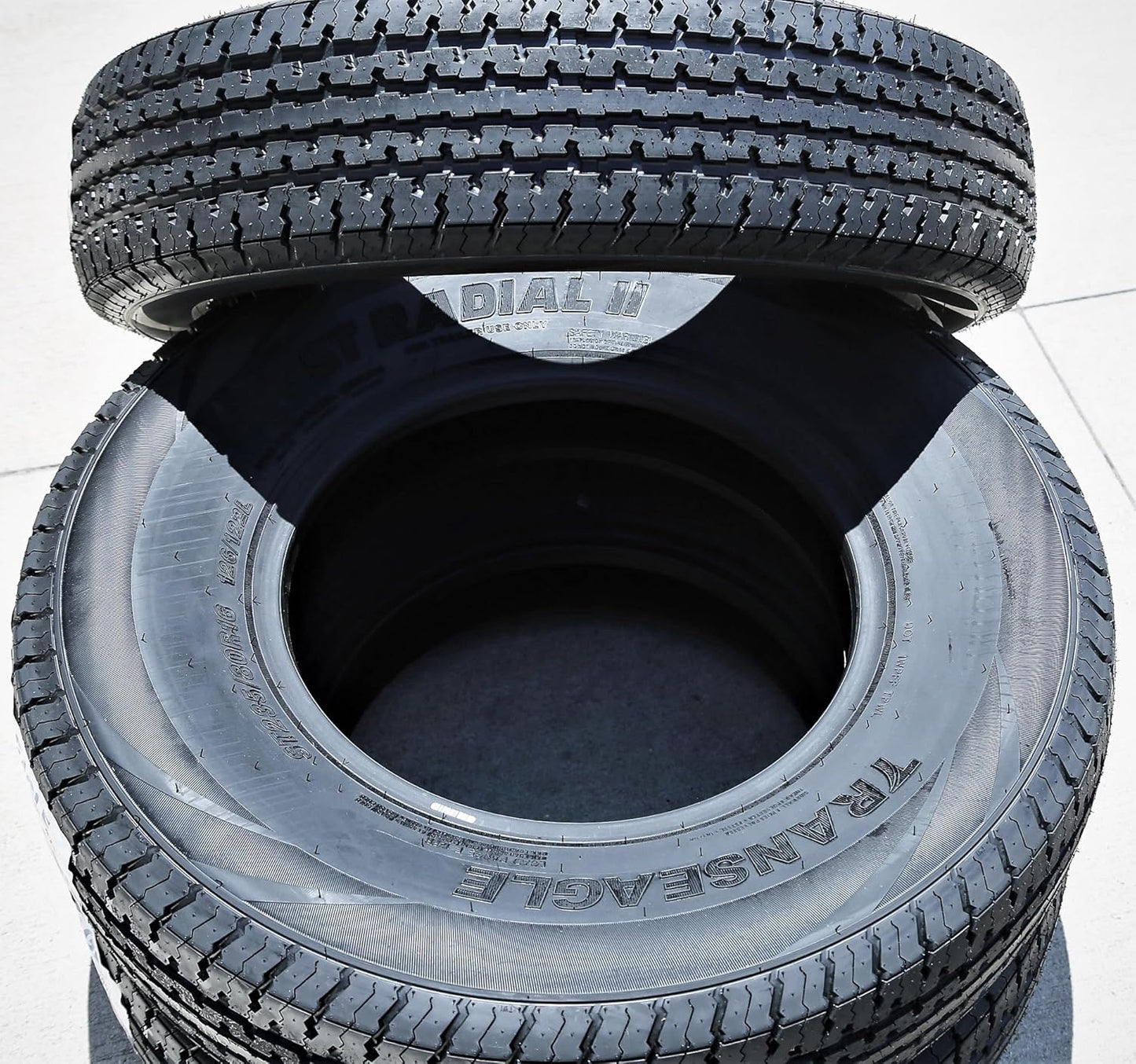 Set of 4 (FOUR) Transeagle ST Radial II Premium Trailer Radial Tires-ST235/80R16 235/80/16 235/80-16 126/122L Load Range F LRF 12-Ply BSW Black Side Wall