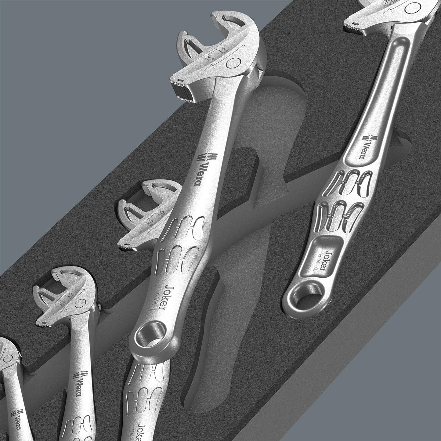 Wera 05150122001 9732 Foam Insert 6004 Joker Set 1, 5 Pieces, Chrome, Matte