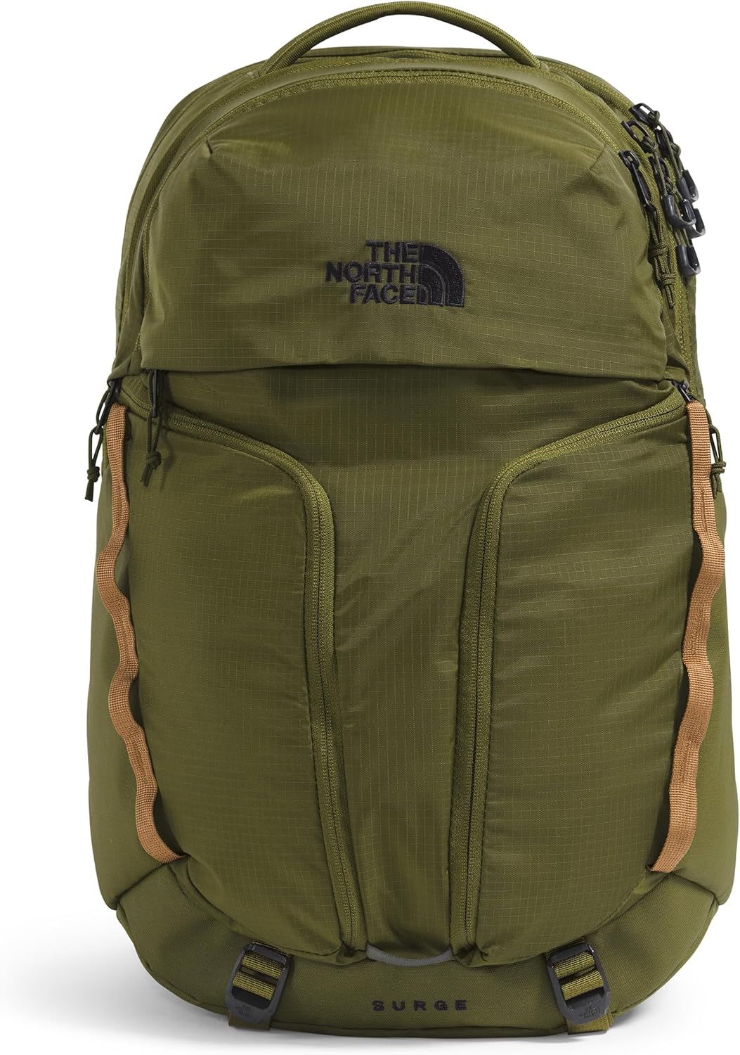 THE NORTH FACE Women's Surge Commuter Laptop Backpack | Everyday Travel Bag with 16" Laptop Sleeve, Water-Repellent Finish, Women-Specific Fit, TNF Black/TNF Black-NPF, One Size