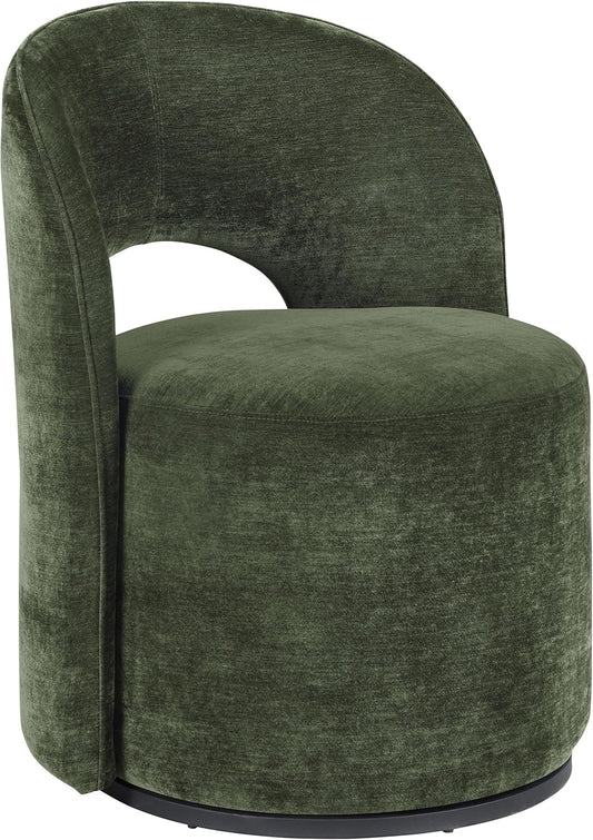 Coaster Home Furnishings - Harjo - Wood - Velvet Upholstered Swivel Accent Chair with Curved Backrest and Contemporary Style - Living Room - Olive Green - 907530
