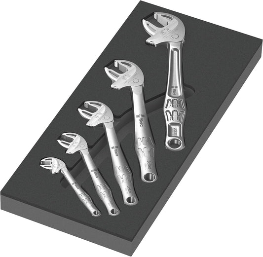 Wera 05150122001 9732 Foam Insert 6004 Joker Set 1, 5 Pieces, Chrome, Matte