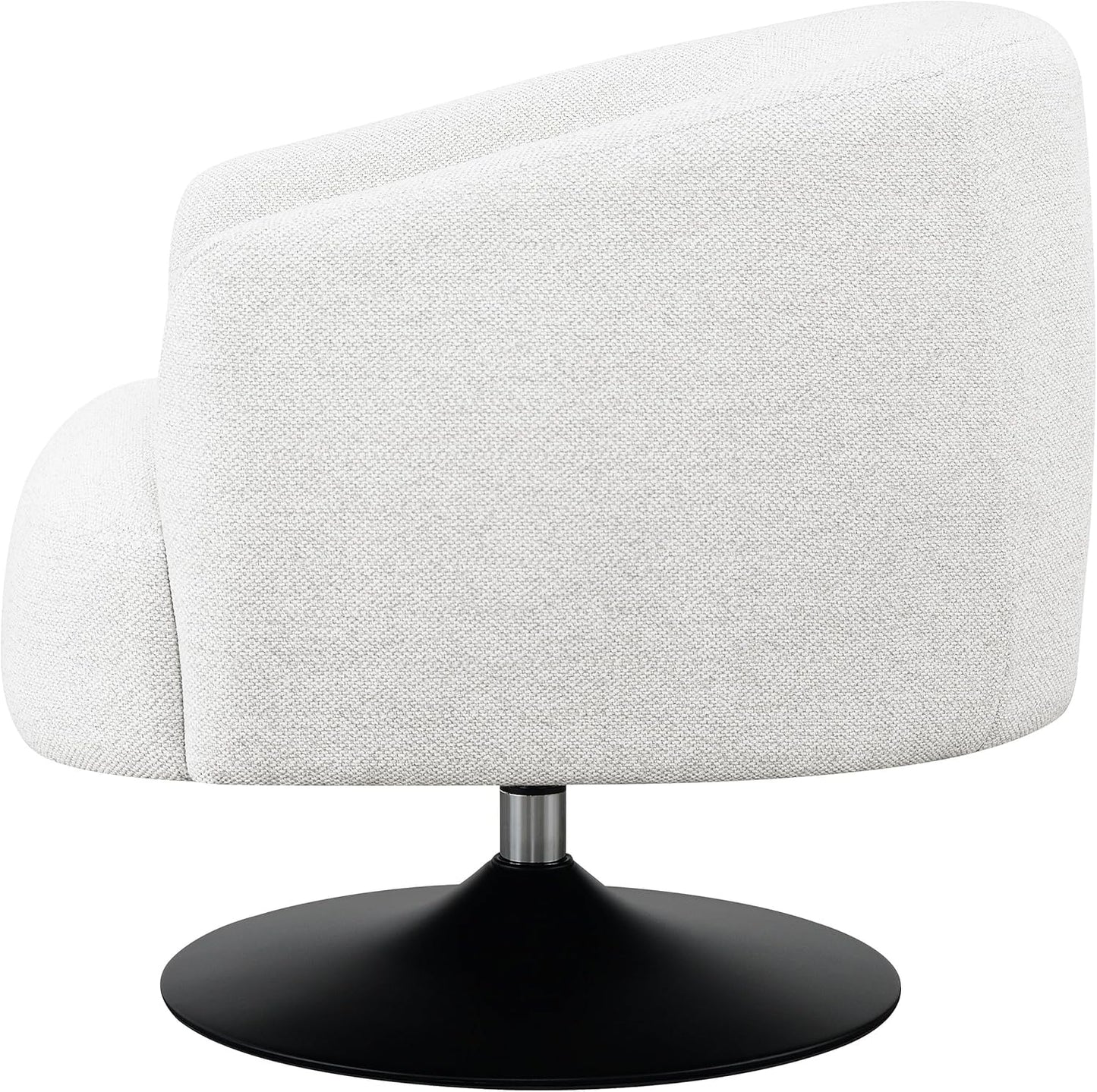 Coaster Home Furnishings - Dave - Boucle Fabric Upholstered Barrel Back Swivel Accent Chair with Pedestal Base, Tapered Off Armrests and 360-Degree Swivel - Living Room - Beige - 905739