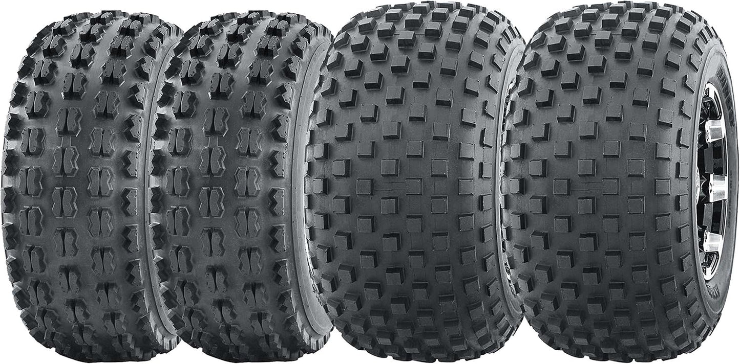 WANDA Set of 4 Sport ATV tires 22x7-10 22x7x10 Front & 22x11-10 22x11x10 Rear