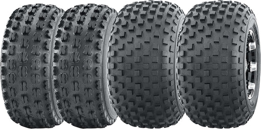 WANDA Set of 4 Sport ATV tires 22x7-10 & 22x11-10 for 1999-2004 Yamaha Bear Tracker 250