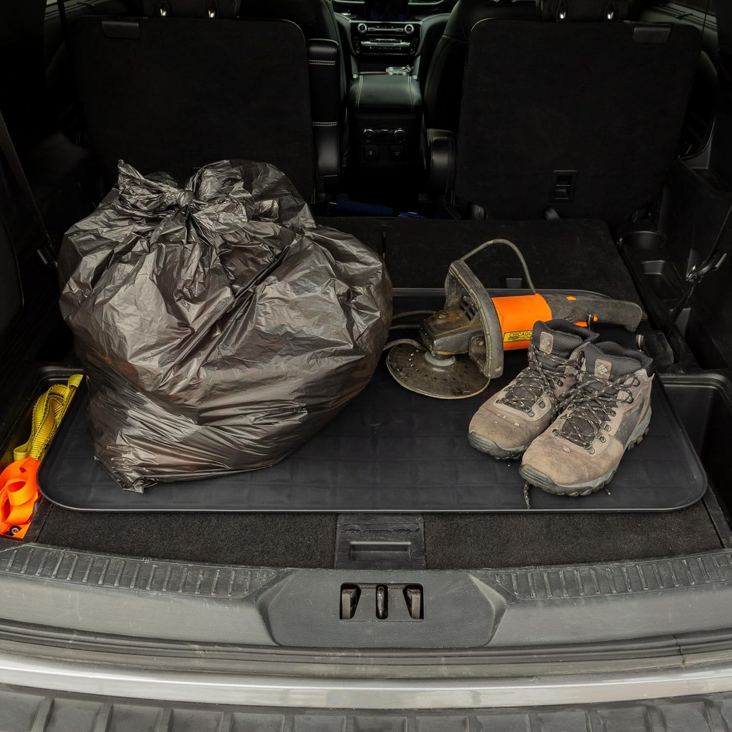 Scepter AM2PK06951 Extra Large Utility Drip Tray, Heavy Duty Automotive Garage Mat, Pet Food Mat, and Washing Machine Pan, 25-Inch W x 37-Inch L x 0.5-Inch D, Black, 2-Pack