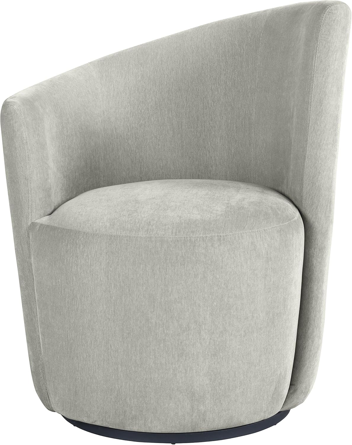 Coaster Home Furnishings - Nueva - Wood - Upholstered Swivel Accent Chair with Curved Backrest, Cushioned Seat and Contemporary Style - Living Room - Dove Grey - 907527