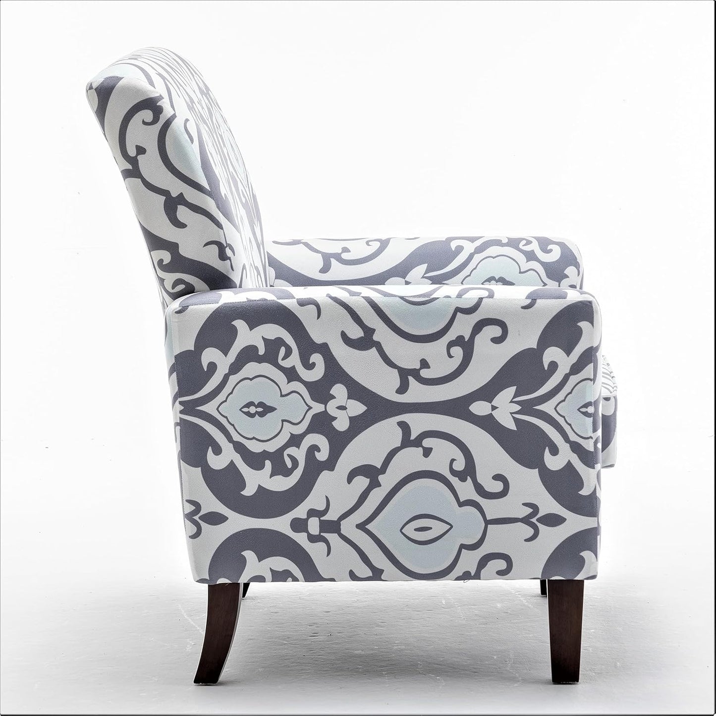 US Pride Furniture Modern Accent Armchair for Office and Living Room Decor with Birch Wood Frame and Microfiber Upholstery, Easily Assembled Arm Chair with Removable Cushions, 05 Printed Fabric