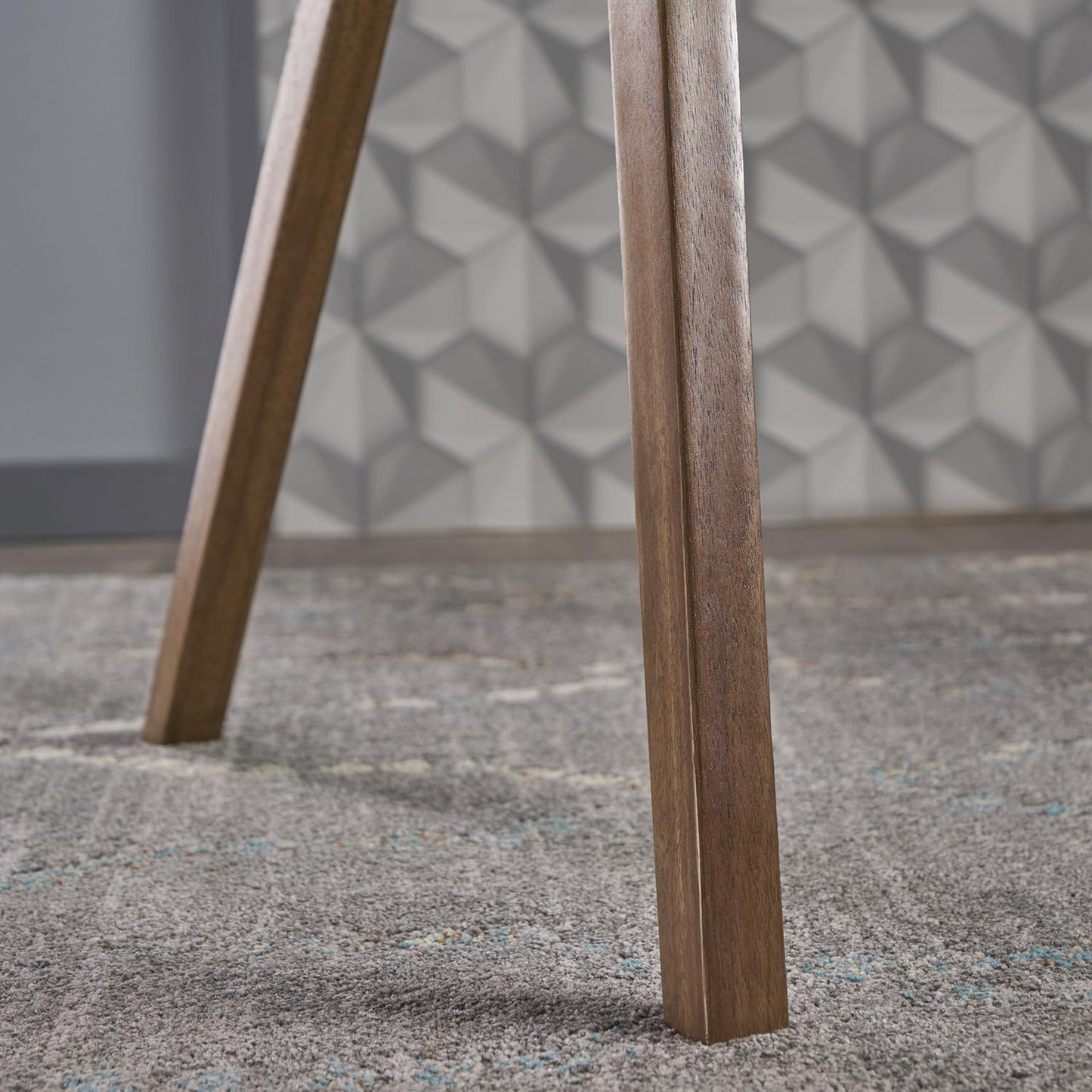 Christopher Knight Home Camila Mid-Century Tempered Glass Desk with Acacia Wood Frame, Dusk Grey / Natural Stained