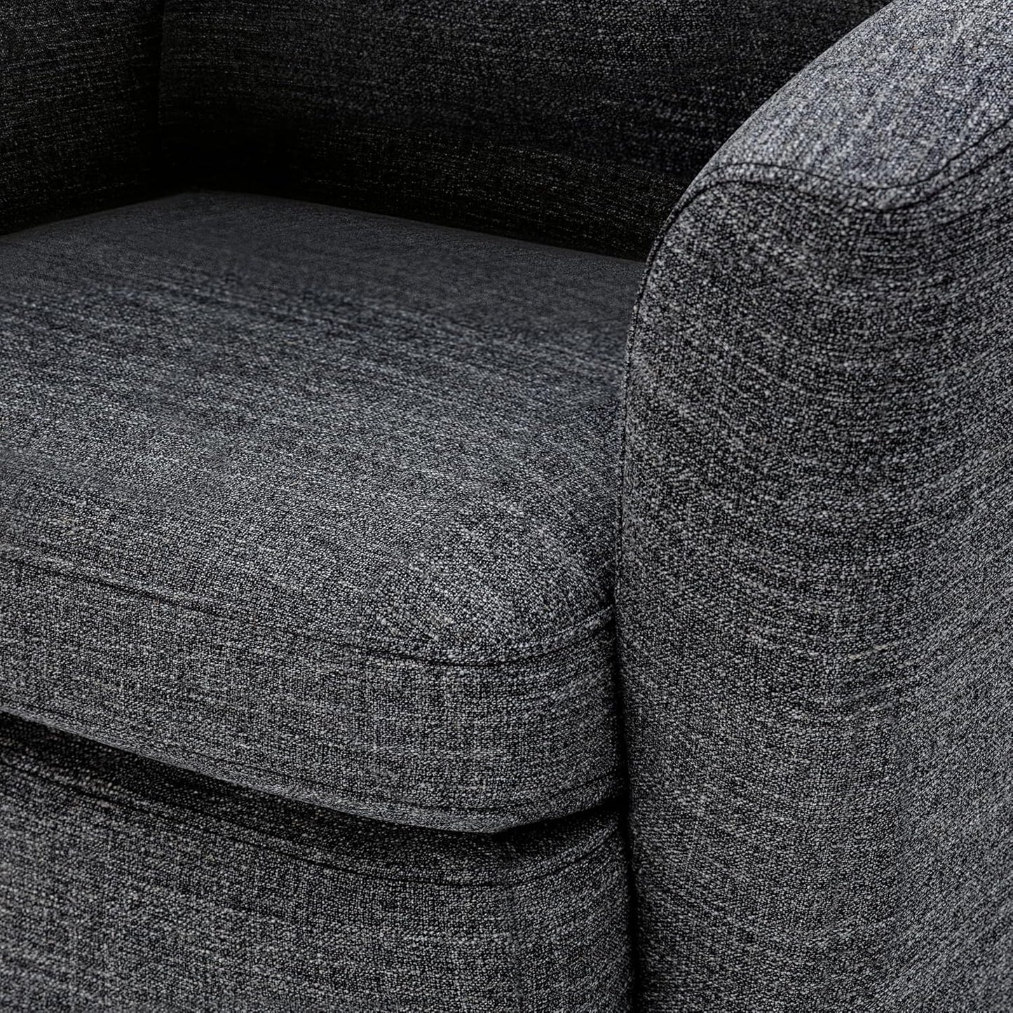 Watson & Whitely Swivel Accent Chairs for Living Room/Bedroom, Modern Armchair in Performance Fabric, Quarry Grey
