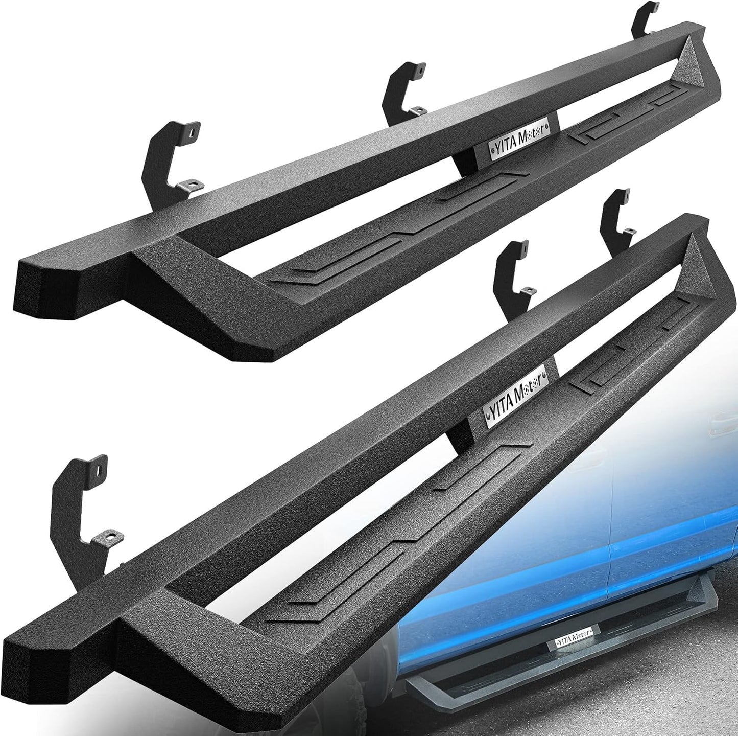 YITAMOTOR 6.5 Inches Running Boards Compatible with 2019-2025 Chevy Silverado/GMC Sierra 1500 Crew Cab, 2020-2025 2500HD 3500HD, Running Boards for Silverado Crew Cab, Side Step Bars Stainless Steel