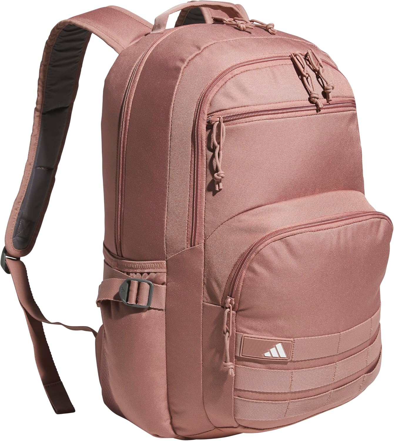 adidas Interval Backpack with Laptop Sleeve, Lightweight Durable Book Bag for Women and Men, Black/White, One Size