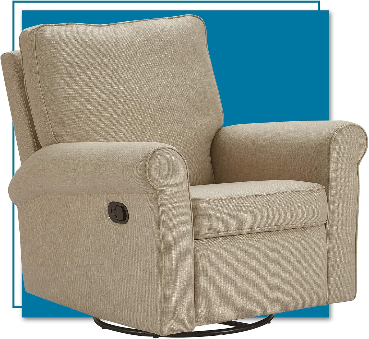 ClickDecor Samson Power Lift Recliner Sofa for Elderly Heavy Duty Motorized Living Room Chair with Side Pockets, Remote Control, Taupe