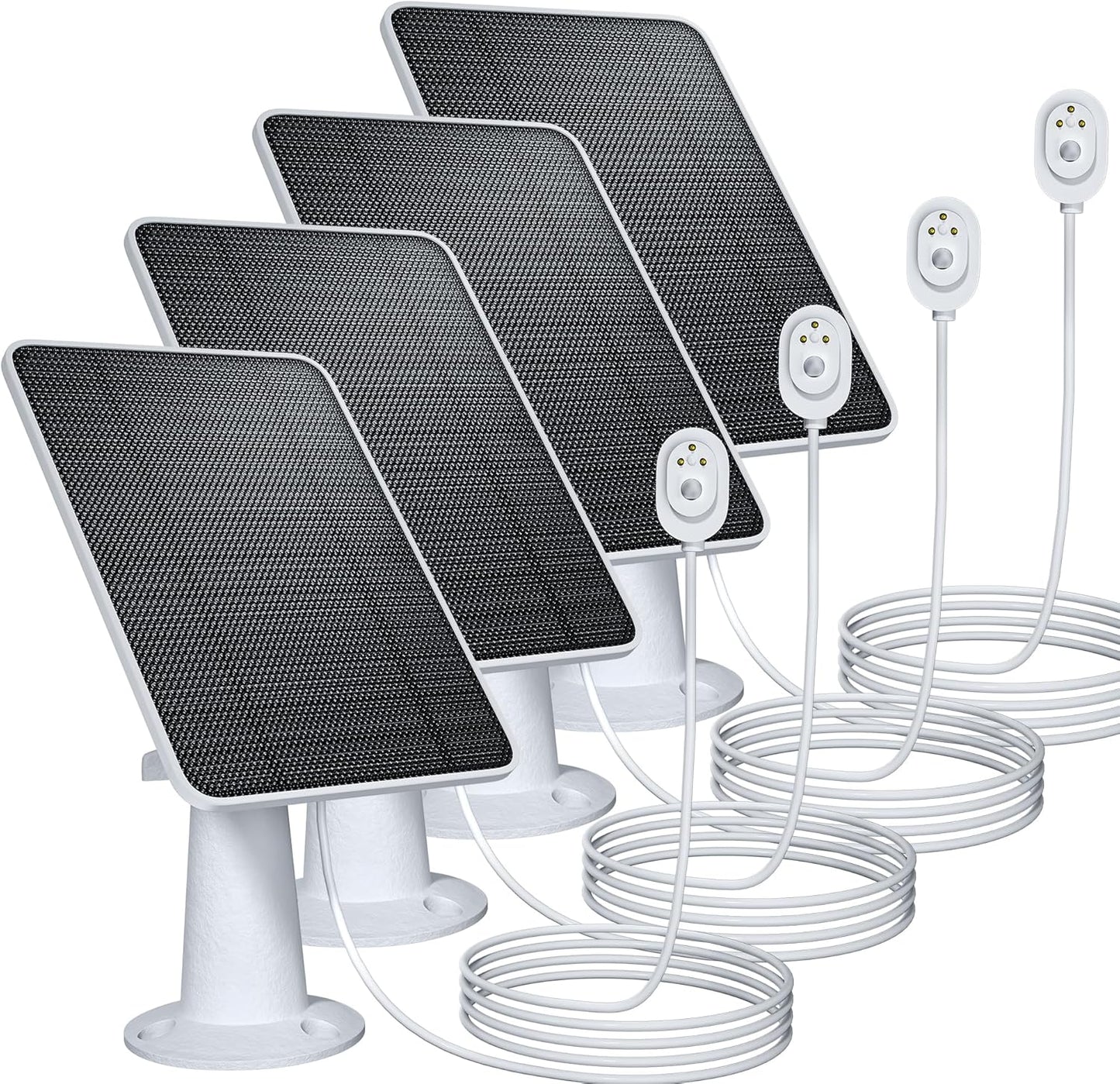 Upgraded Solar Panel Charging Compatible with Pro 5S, Arlo Pro 4, Pro 3, Pro 3 Floodlight, Ultra 2, Ultra, 4W Solar Panel with 9.8ft Charging Cable, IP65 Waterproof, Includes Secure Wall Mount, 3 Pack