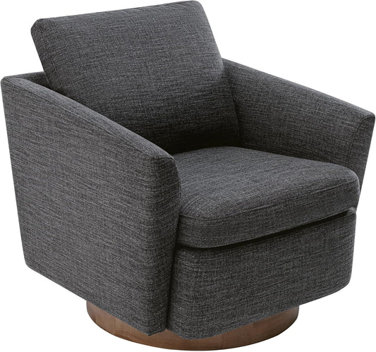 Watson & Whitely Swivel Accent Chairs for Living Room/Bedroom, Modern Armchair in Performance Fabric, Quarry Grey