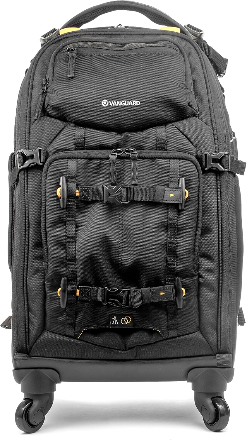 VANGUARD ALTA FLY 55T G2 DSLR Camera Backpack, 8 Wheel Spinner/Trolley, Black