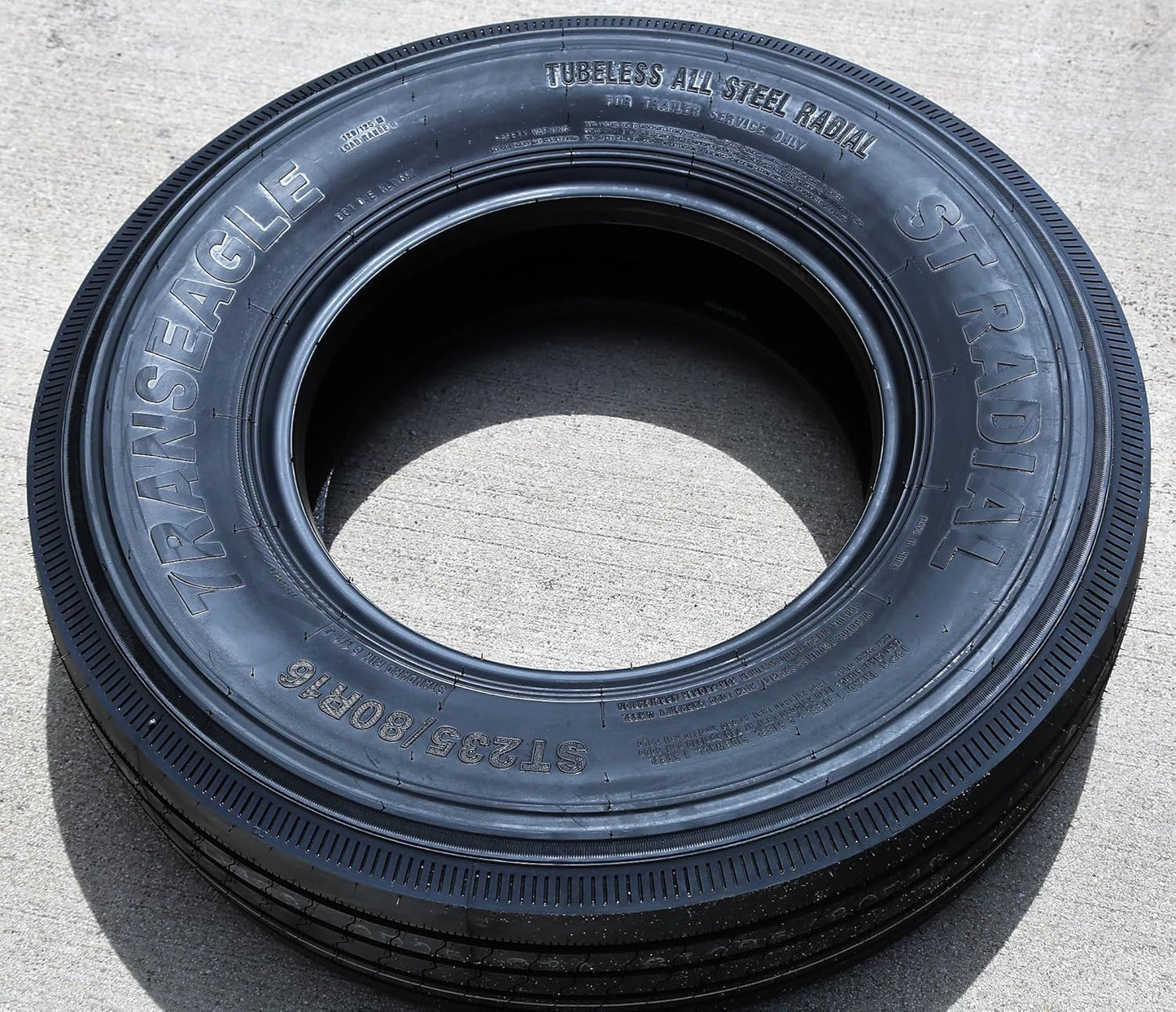 Set of 2 (TWO) Transeagle ST Radial All Steel Heavy Duty Premium Trailer Radial Tires-ST235/80R16 235/80/16 235/80-16 129/125M Load Range G LRG 14-Ply BSW Black Side Wall