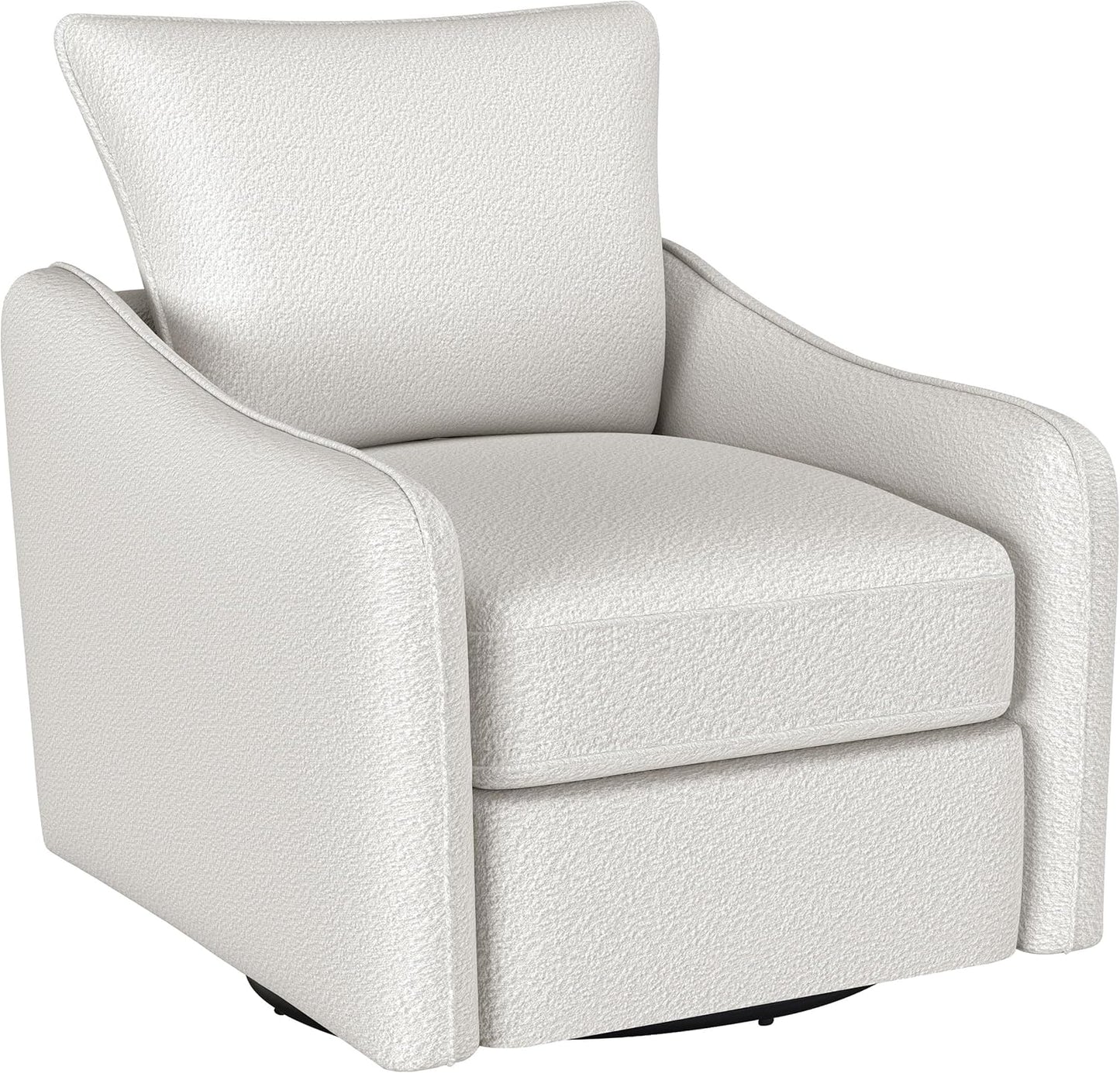 Coaster Home Furnishings - Madia - Upholstered Accent Chair with Sloped Arms, 360-Degree Swivel Base and Padded Cushion - Living Room - Charcoal - 903393