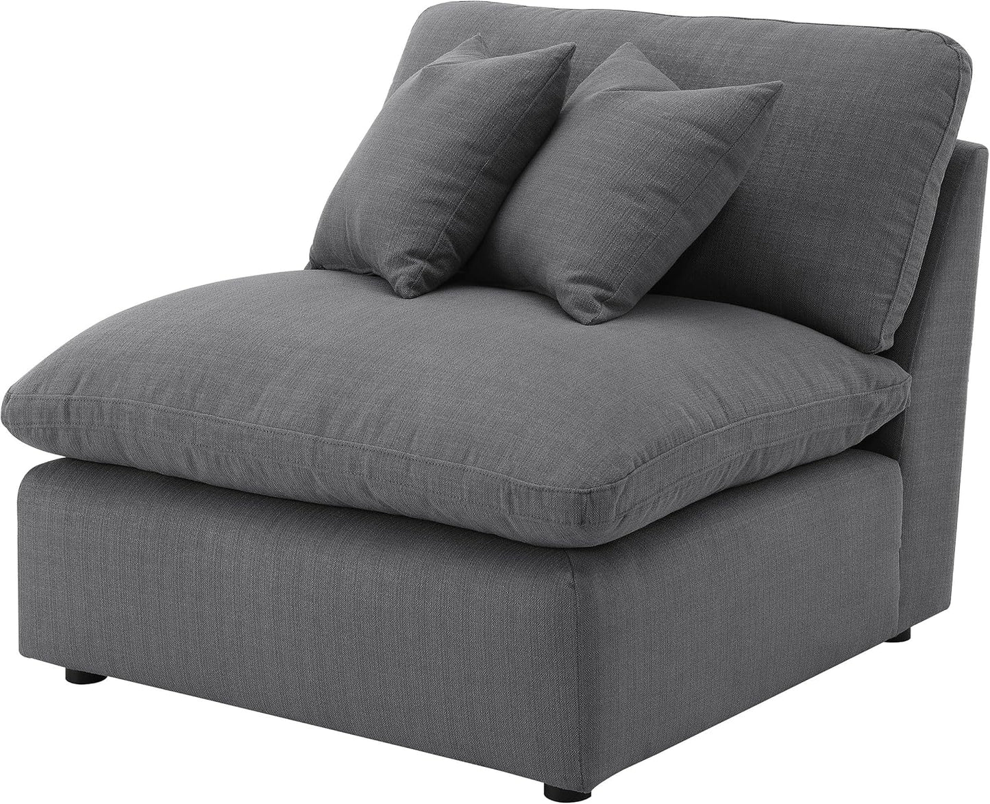 Coaster Home Furnishings - Hobson - Upholstered Armless Chair with Foam Cushion and Reversible Cushion - Living Room - Charcoal - 551455