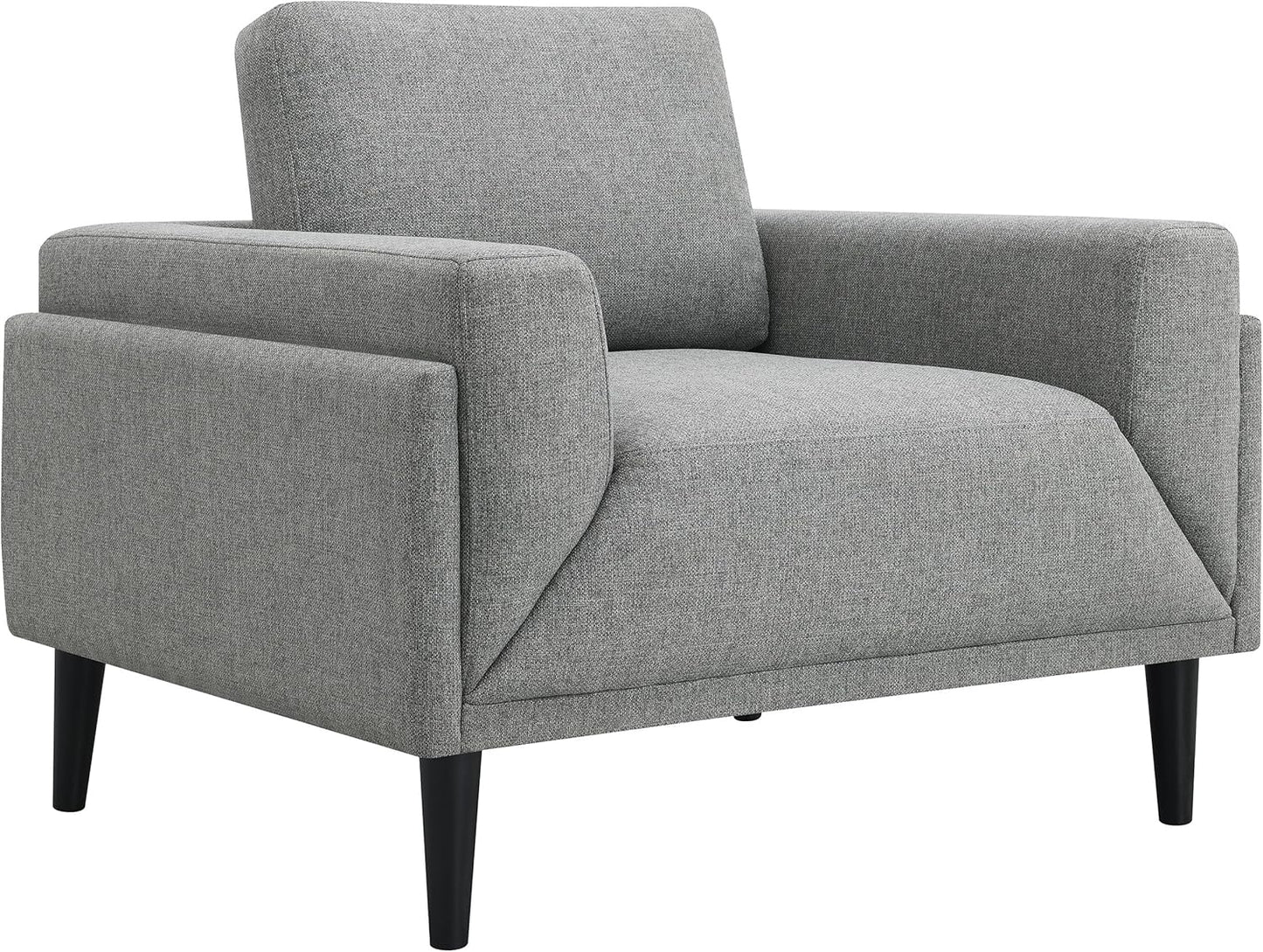 Coaster Home Furnishings - Rilynn - Wood and Fabric - Upholstered Accent Chair with Track Arms, Reversible Back Cushion and Tapered Legs - Living Room - Grey - 509526