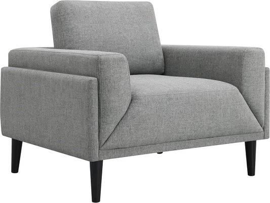 Coaster Home Furnishings - Rilynn - Wood and Fabric - Upholstered Accent Chair with Track Arms, Reversible Back Cushion and Tapered Legs - Living Room - Grey - 509526