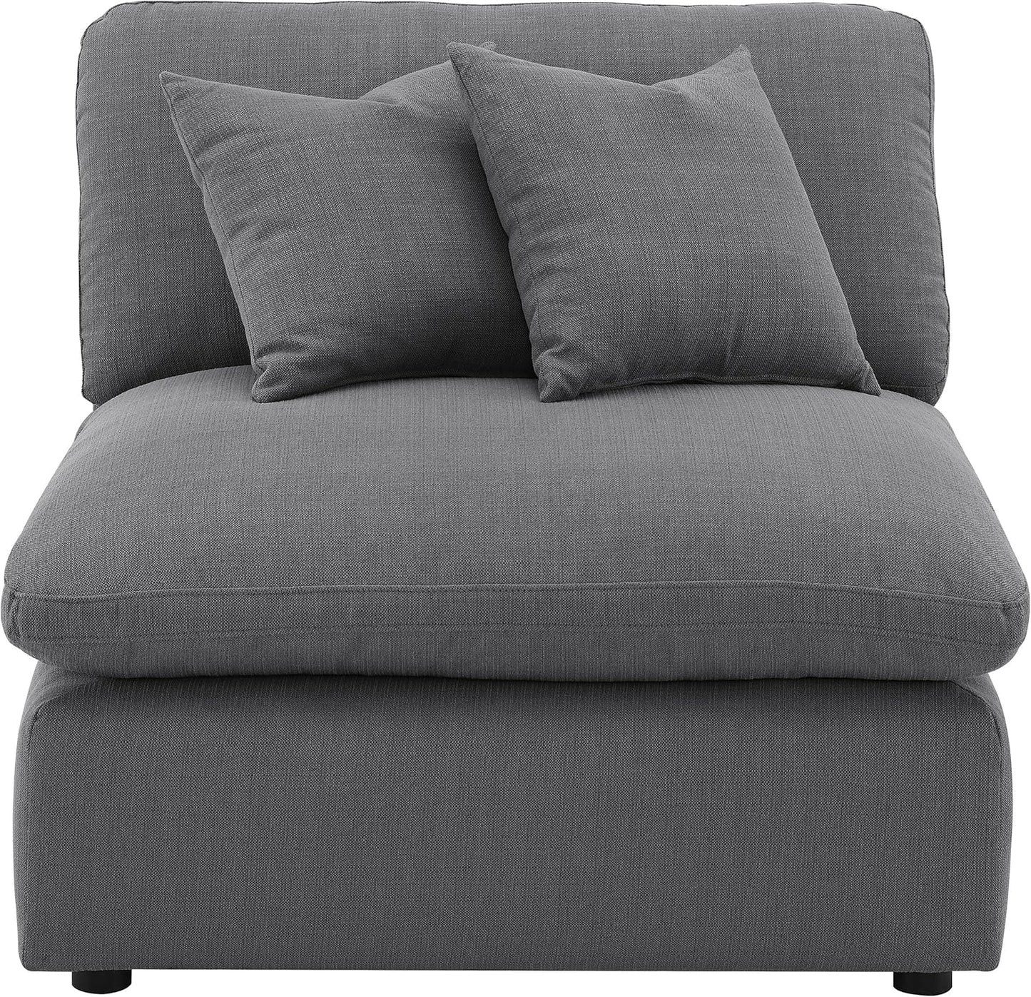 Coaster Home Furnishings - Hobson - Upholstered Armless Chair with Foam Cushion and Reversible Cushion - Living Room - Charcoal - 551455