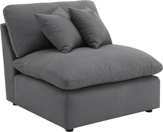 Coaster Home Furnishings - Hobson - Upholstered Armless Chair with Foam Cushion and Reversible Cushion - Living Room - Charcoal - 551455